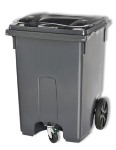 Container grijs, 360 liter, met 3 wielen