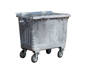 Stalen Container 660 liter met stalen deksel