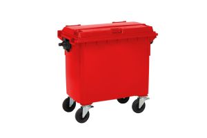 Container 660 liter, rood