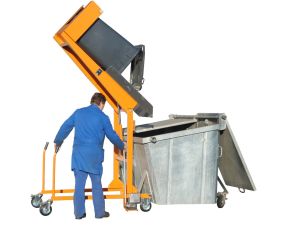 Kantelaar voor minicontainer met handpomp, gelakt