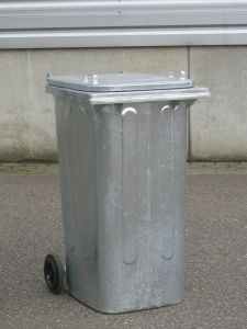Stalen container 240 liter, verzinkt